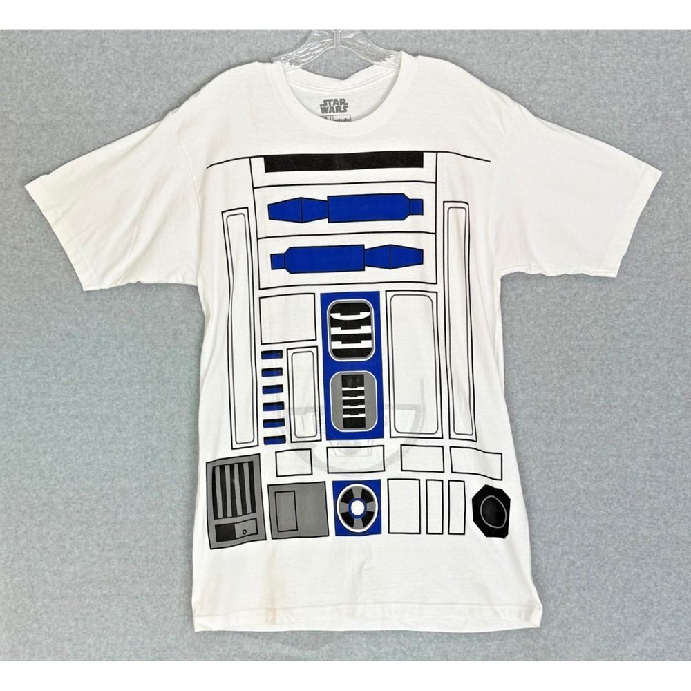 NEW! Star Wars I Am R2D2 Flip Costume T-Shirt Mens Large White Short Sleeve NWT